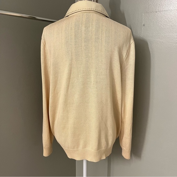 Philippe Marques Vintage Long Sleeve Collared 1/4 Zip Butterfly Sweater Size 16 - Picture 6 of 16